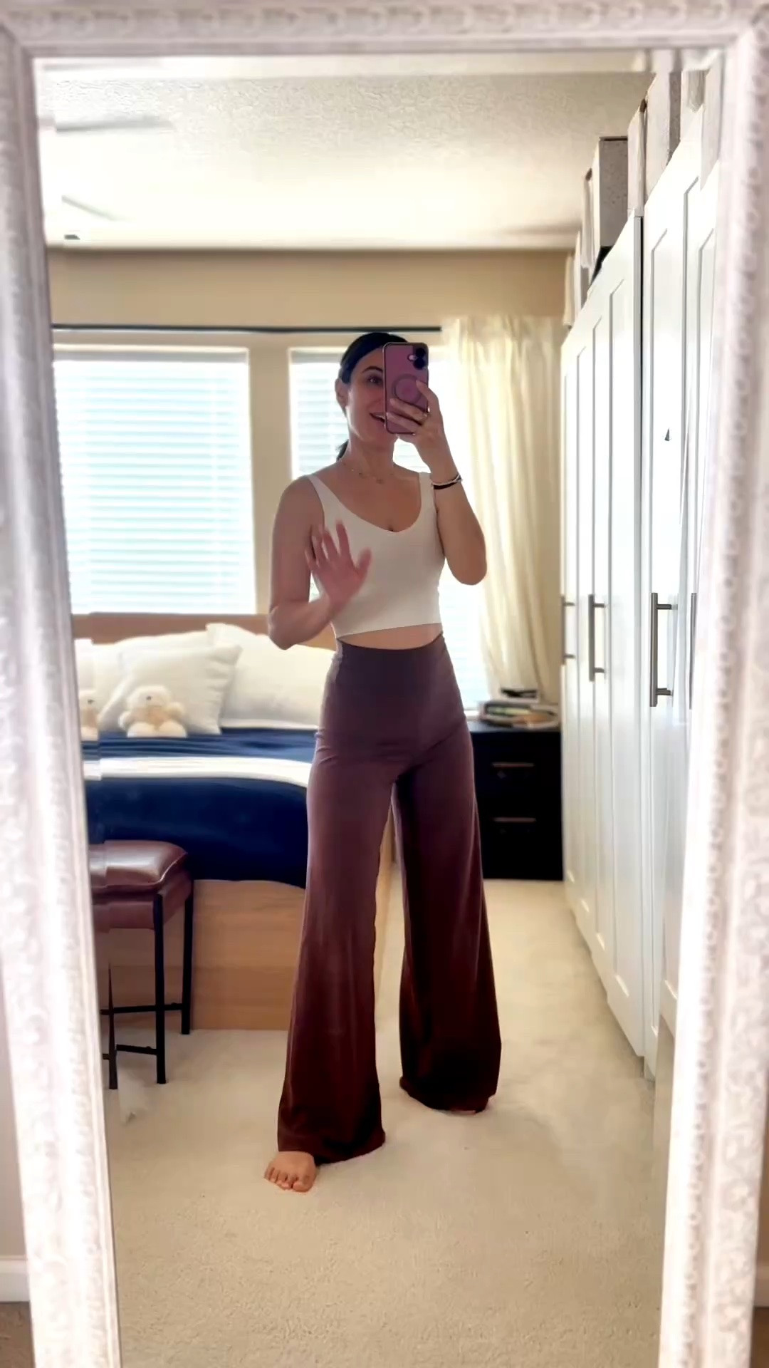 I don’t understand how these can be 90% cotton and fit so buttery smooth while retailing for under $40!! I’ve rolled them up and down depending on the outfit- but for you ladies who can’t ever find the right rise, try these! They’ve got at least 3 inches of flex and don’t squeeze at the waist. Comes in three lengths!!!