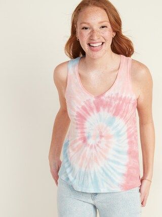 EveryWear Tie-Dyed V-Neck Tank Top for Women | Old Navy (US)