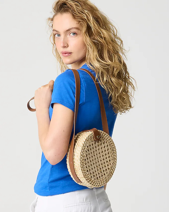 Rattan circle bag | J.Crew Factory