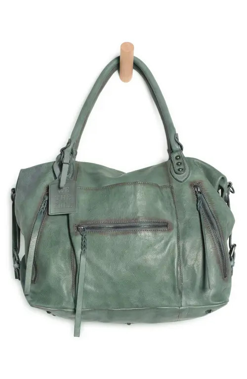 Free People We The Free Emerson Leather Tote in Secret Sage at Nordstrom | Nordstrom