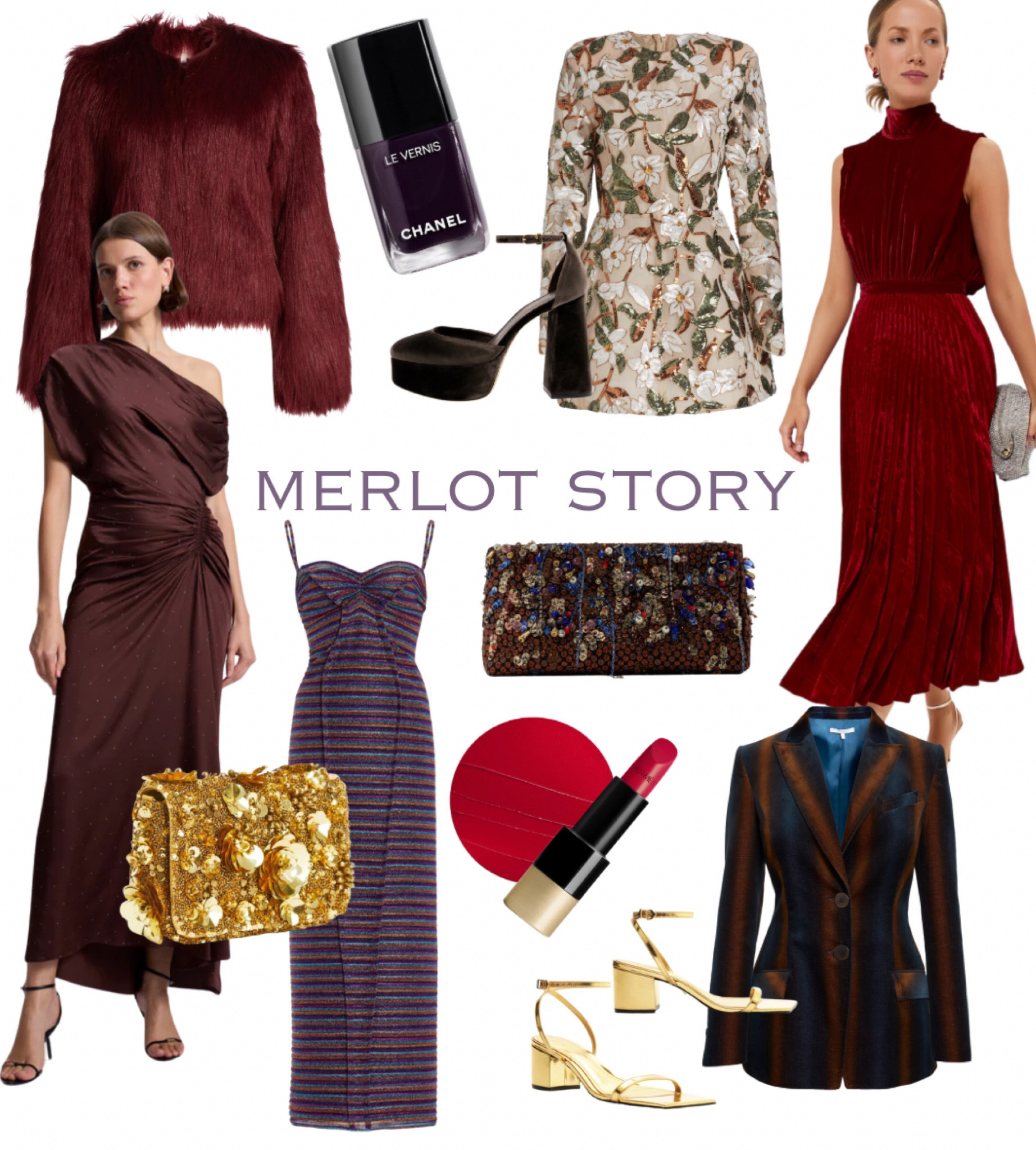 Perfect little hints of Merlot + Merlot-adjacent, with great textures and golden accents. 

#LTKWedding #LTKSeasonal #LTKParties