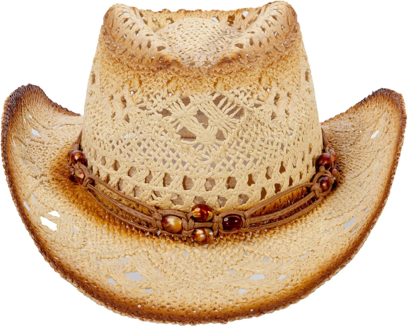 Simplicity New Western Style Classic Cowboy Straw Hat | Amazon (US)