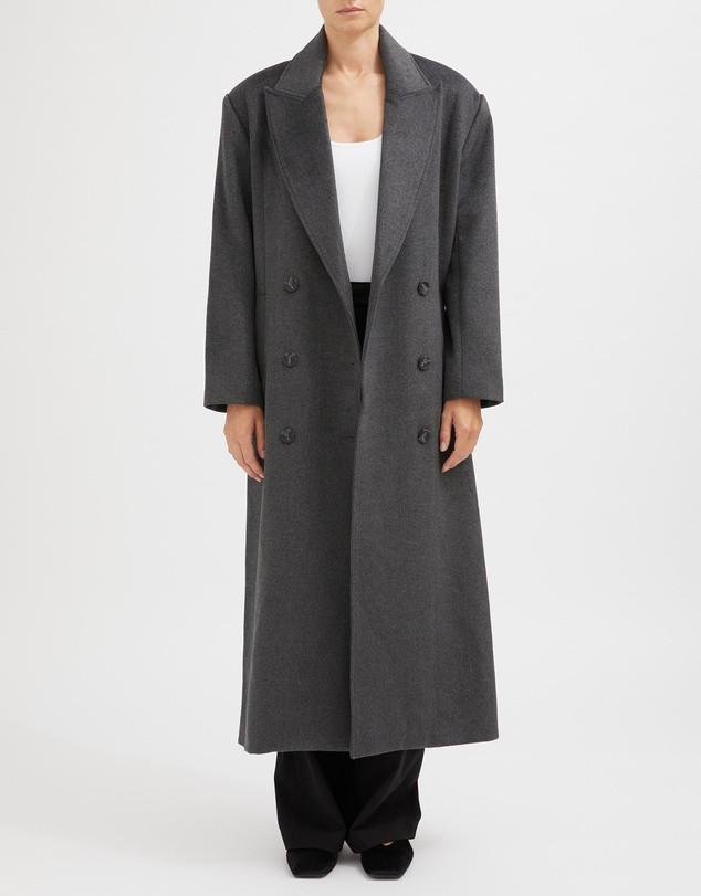The Double Breasted Longline Wool Coat | THE ICONIC (AU & NZ)