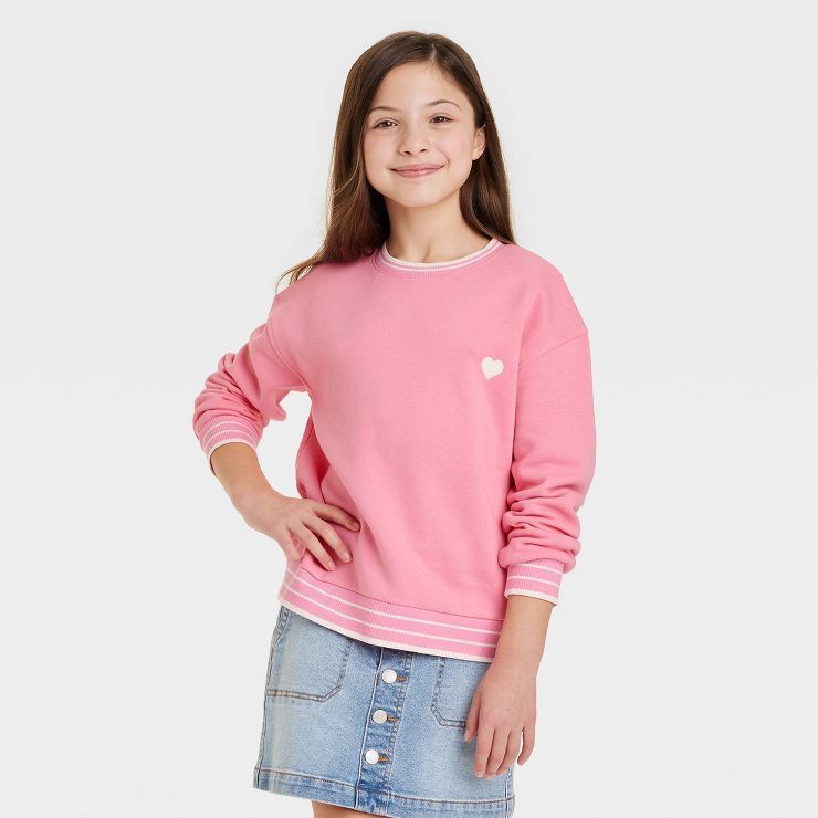 Kids' Fleece Crew Sweatshirt - Cat & Jack™ | Target