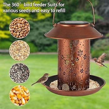 Bird Feeders for Outdoors Hummingbird Solar Lanterns Outdoor Waterproof Hanging Garden Decor Birt... | Amazon (US)