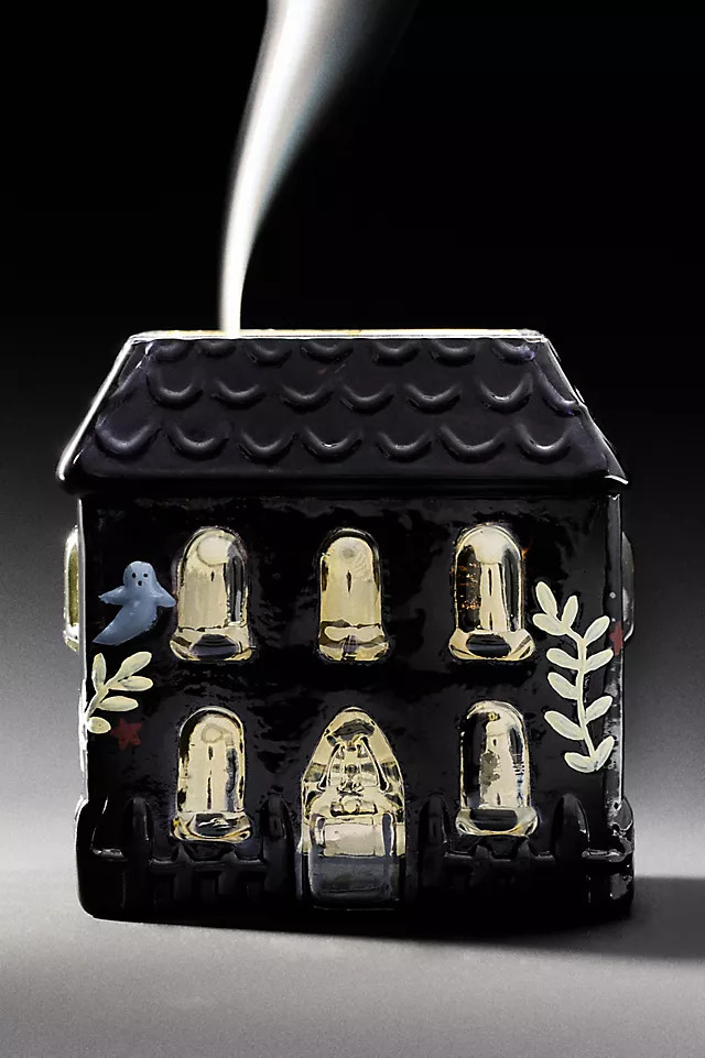Haunted House Woody Honeycrisp & Pinecone Figural Glass Candle | Anthropologie (US)