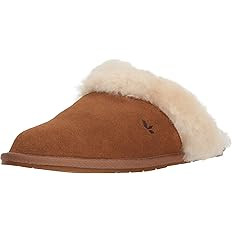 Amazon.com | Koolaburra by UGG Women's Milo Scuff Slipper, Chestnut, 8 M US | Slippers | Amazon (US)
