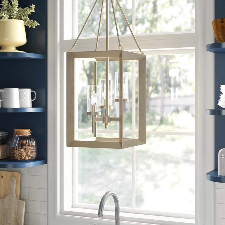 Laurent 3 - Light Lantern Rectangle Chandelier | Wayfair Professional