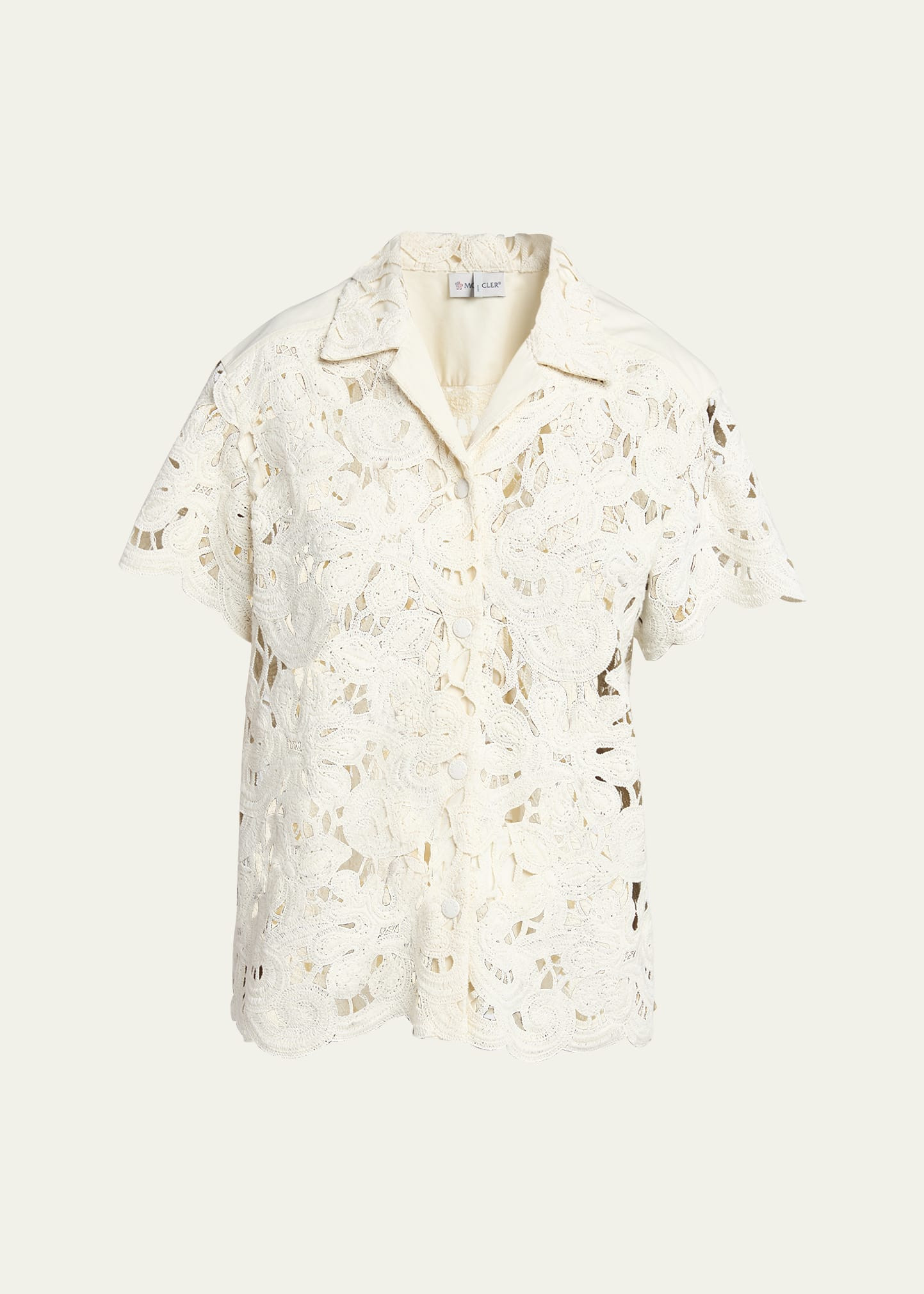 Moncler Button-Front Crochet Shirt | Bergdorf Goodman
