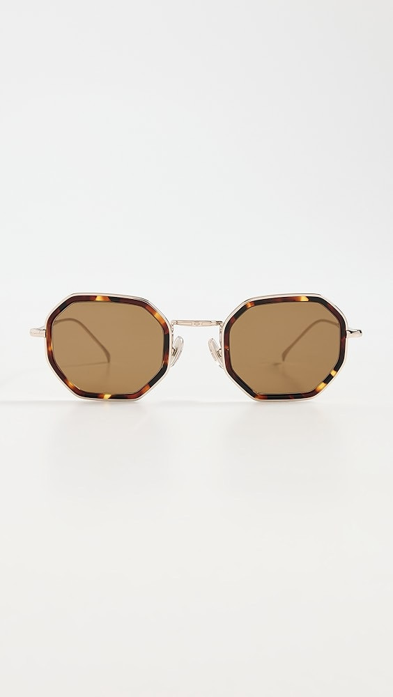 Illesteva Dylan Tate Star Tortoise/Gold W Brown Flat Lenses | Shopbop | Shopbop
