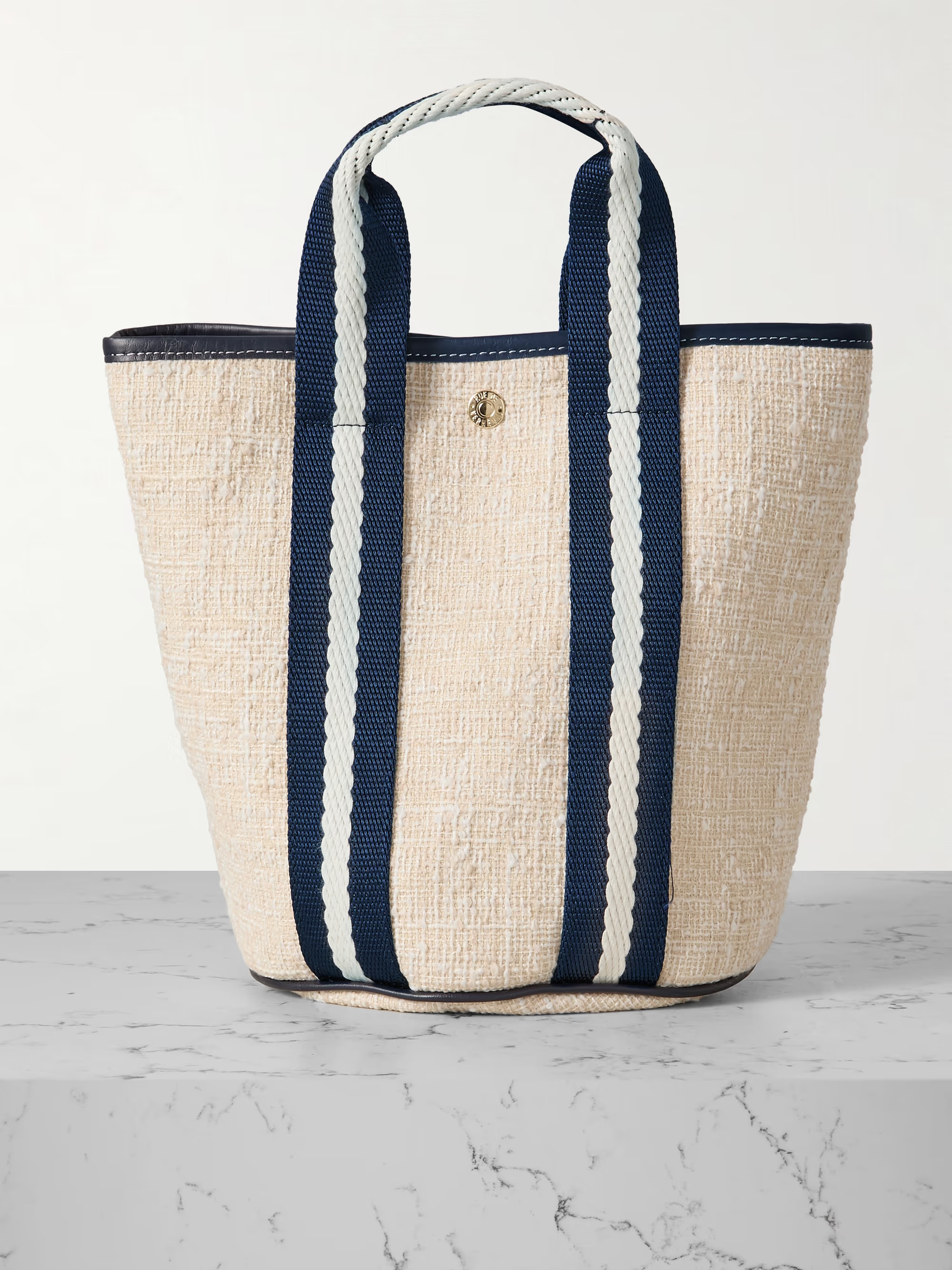 Cruise Bucket small leather- and webbing-trimmed canvas tote | NET-A-PORTER APAC