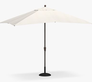 10' Rectangular Outdoor Umbrella – Rustproof Aluminum Tilt Frame​, Bronze | Pottery Barn (US)