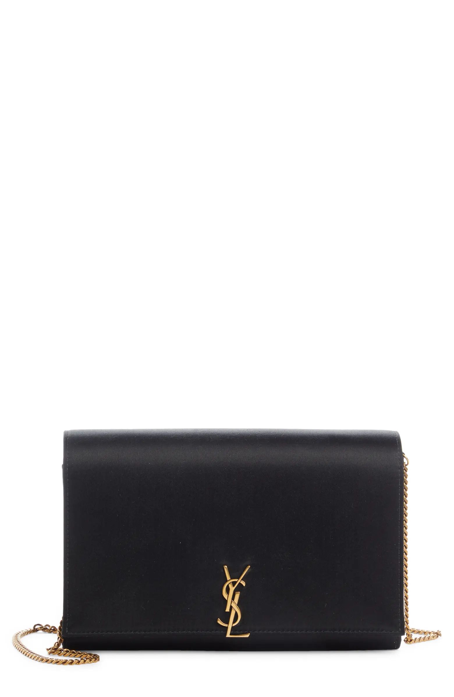 Saint Laurent Glossy Leather Wallet on a Chain | Nordstrom | Nordstrom