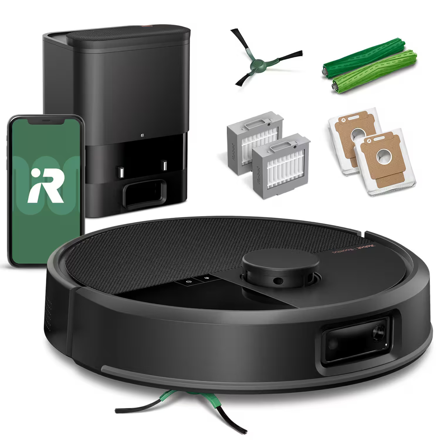 iRobot - Roomba 705 Vacuum + AutoEmpty Dock - Extreme Power-Lifting Suction, Anti-Tangle Dual Rubber Brushes, Self Empties, LiDAR - Black | Best Buy U.S.