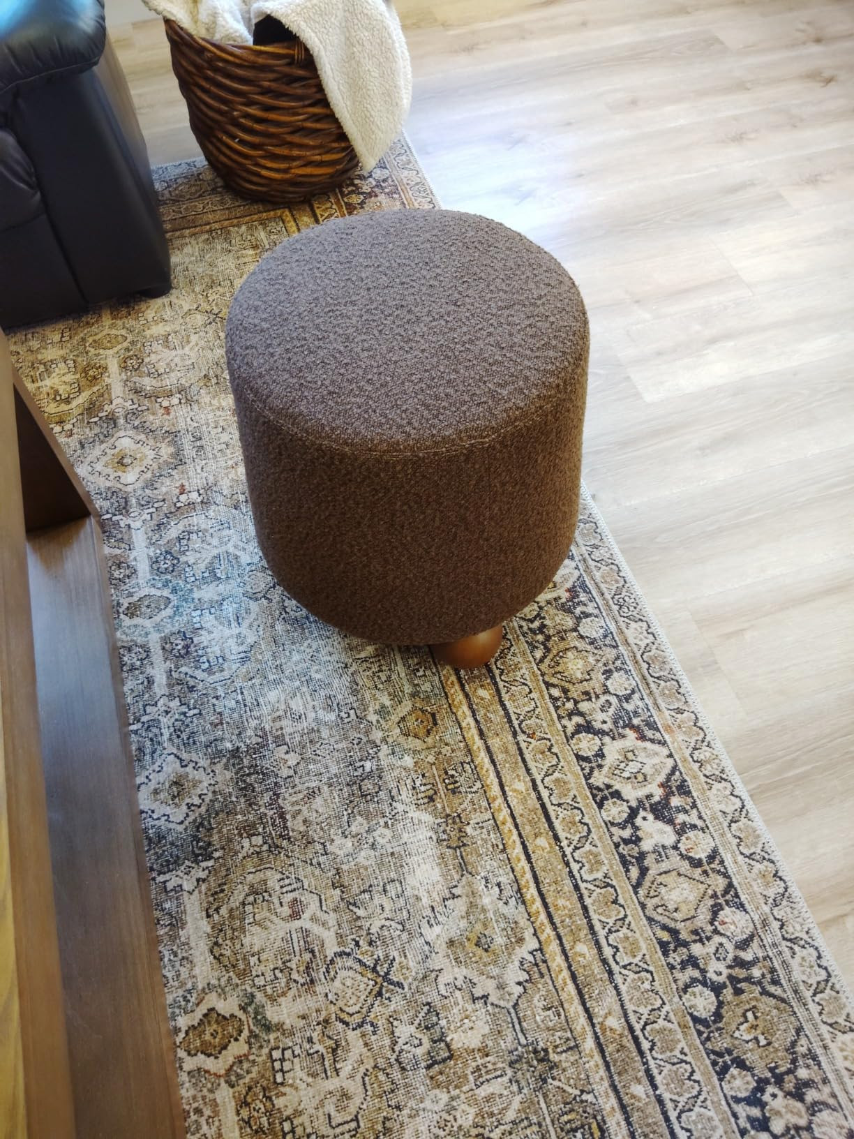 Tov Furniture Jaine Upholstered Stool (Cream) | Amazon (US)