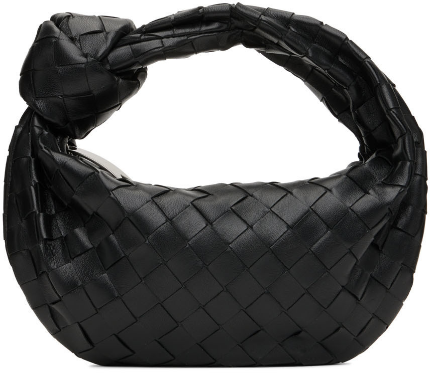Bottega Veneta Black Mini Jodie Top Handle Bag | SSENSE