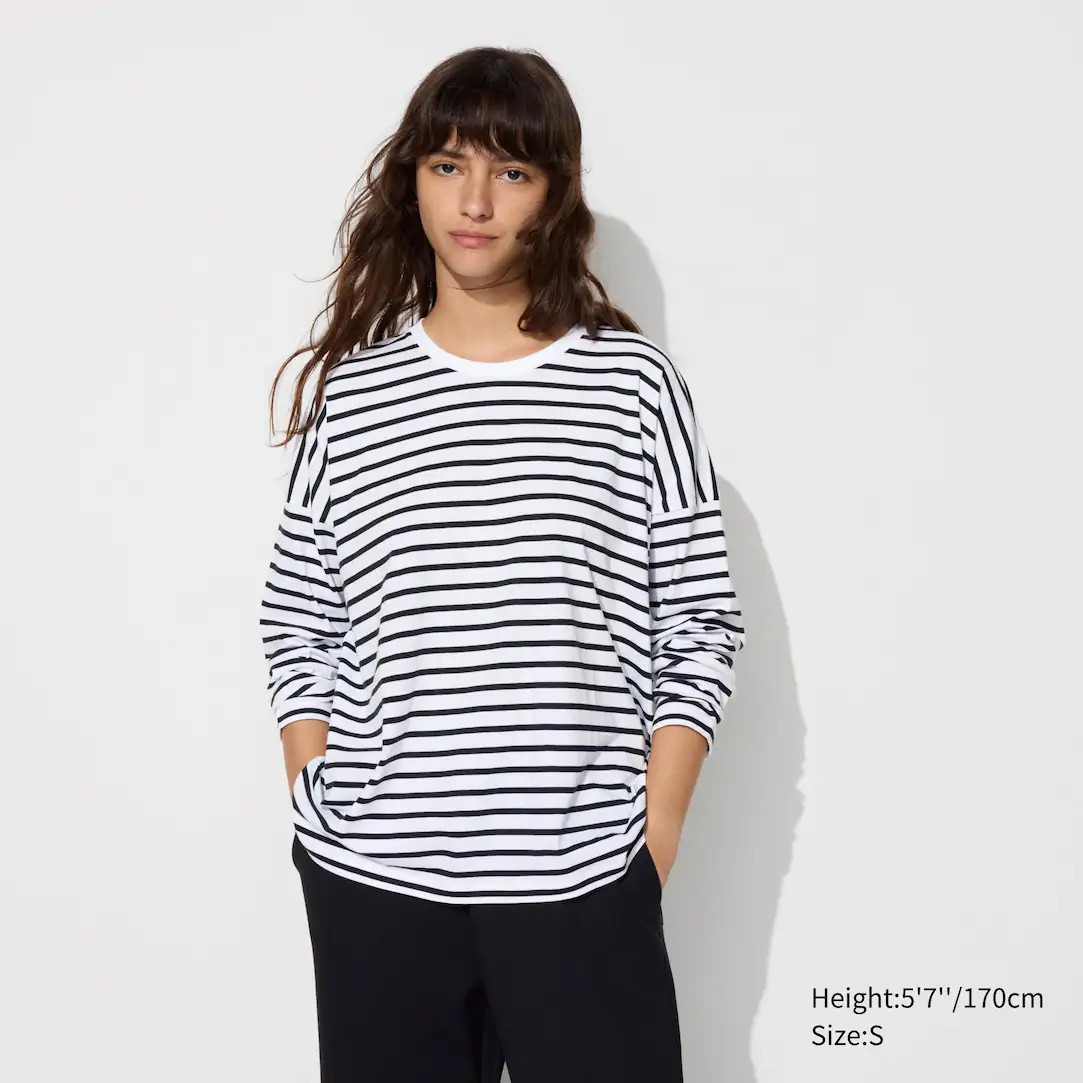 MAGLIA COTONE OVERSIZED A RIGHE | Uniqlo IT