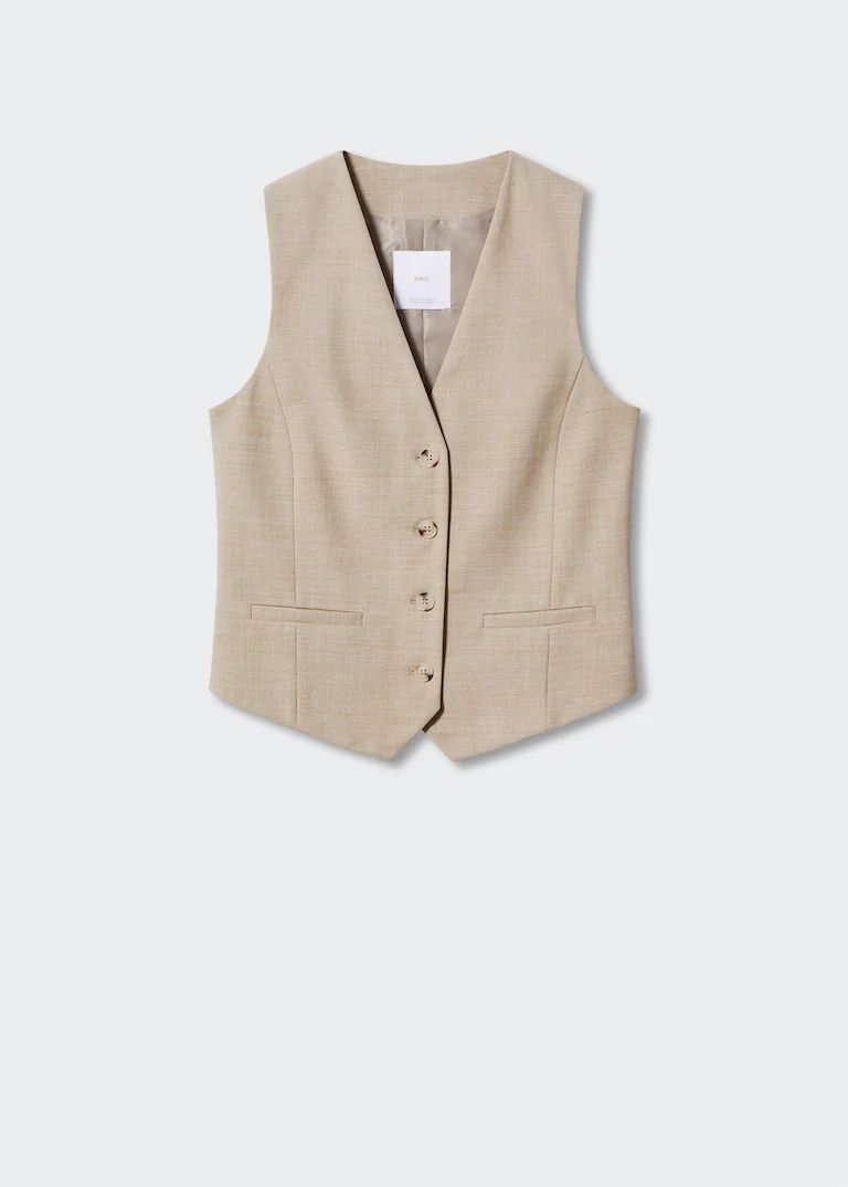 Buttons suit waistcoat | MANGO (UK)