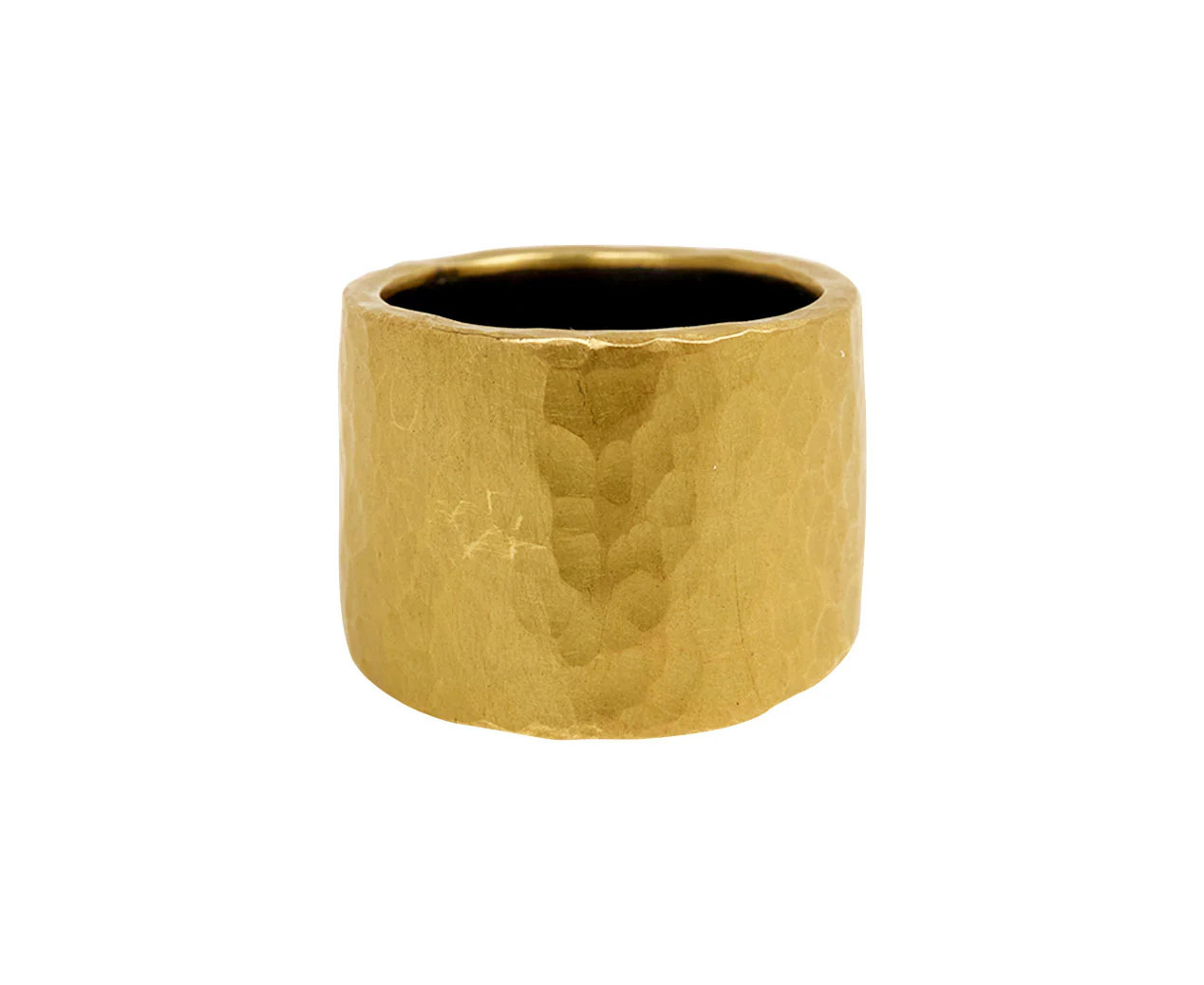 Silver and Gold Tapered Hammered Band | TWIST