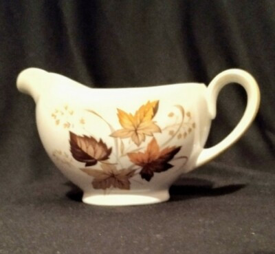 Alfred Meakin Glory Leaves Creamer Gravy England Glo White Pitcher 10oz Autumn | eBay CA