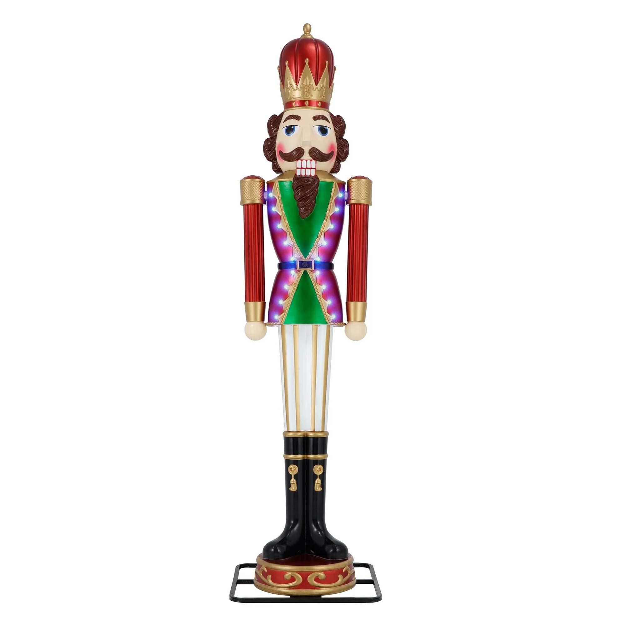 Animated Christmas Nutcracker Blow Mold Decoration, Multicolor, 9', by Holiday Time | Walmart (US)