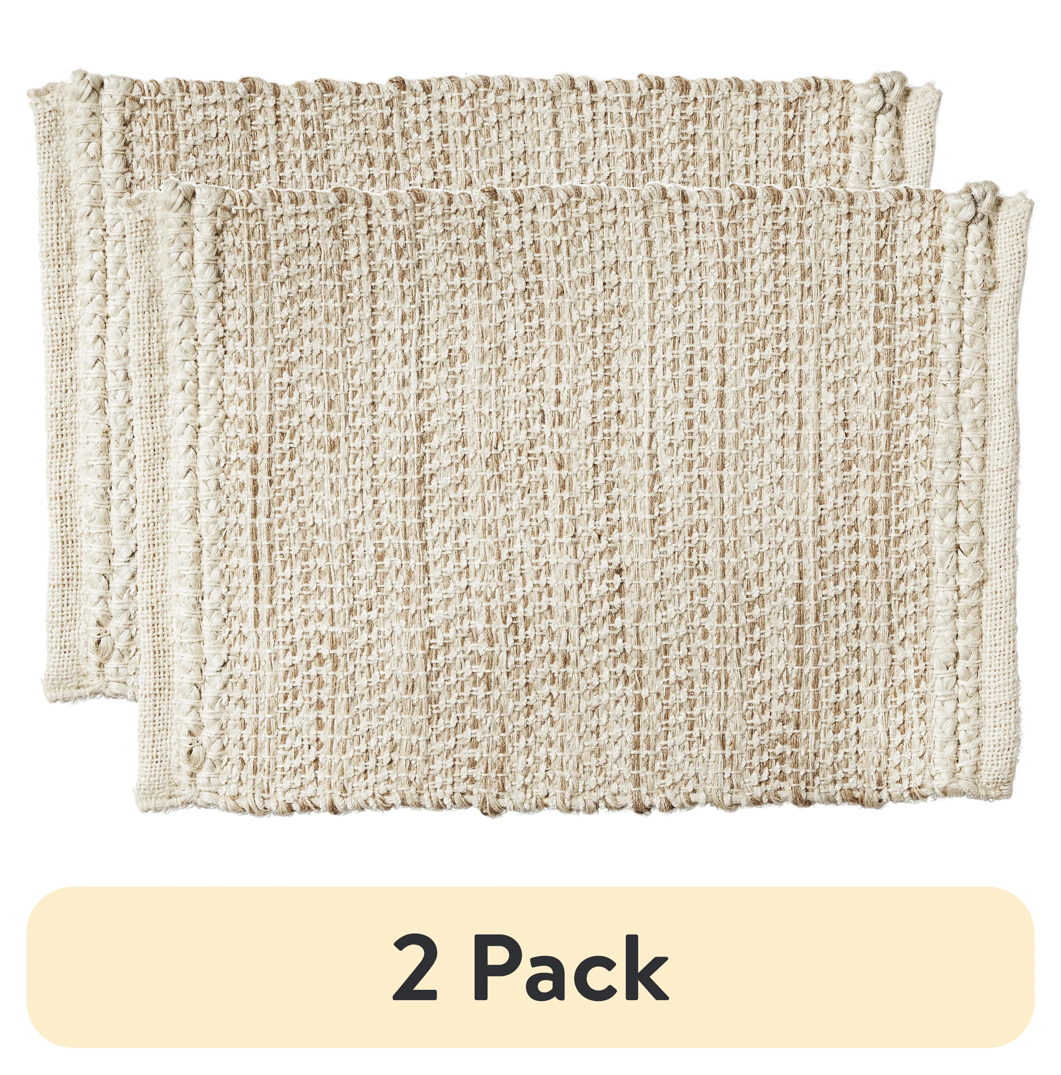 (1 pack) Better Homes & Gardens Natural & Ivory Jute 14" x 19" Placemat - 14" x 19" | Walmart (US)
