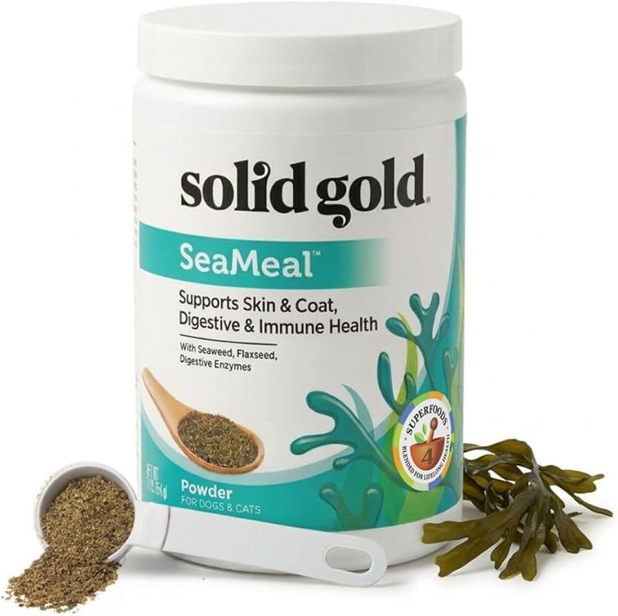 Solid Gold Cat & Dog Multivitamin Powder - Kelp Powder, Omega 3 & Vitamins for Dental, Digestive,... | Amazon (US)