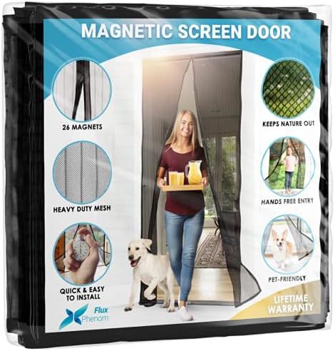 Flux Phenom Magnetic Screen Door - Retractable Mesh with Self Sealing Magnets - Keeps Nature Out | Amazon (US)