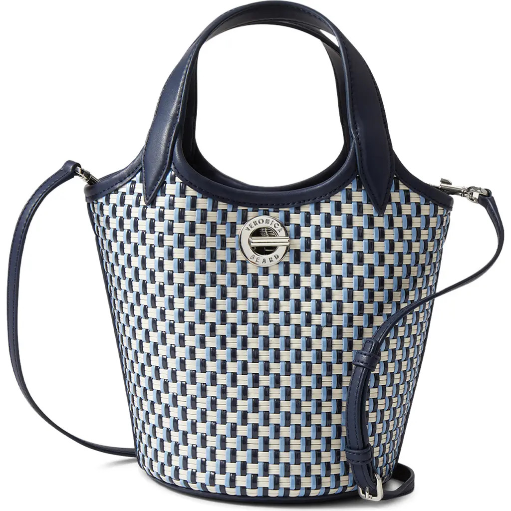 Veronica Beard Anchor Woven Bucket Crossbody Bag in Navy Multi at Nordstrom | Nordstrom