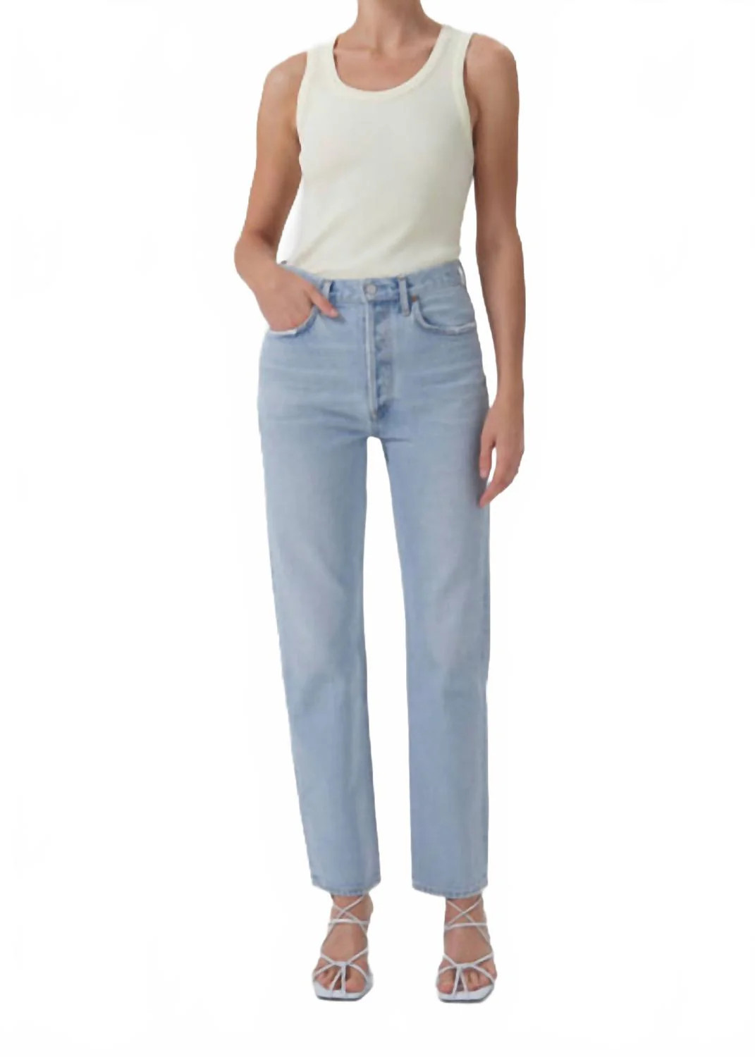 90S Pinch Waist High Rise Straight In Focus | Shop Simon