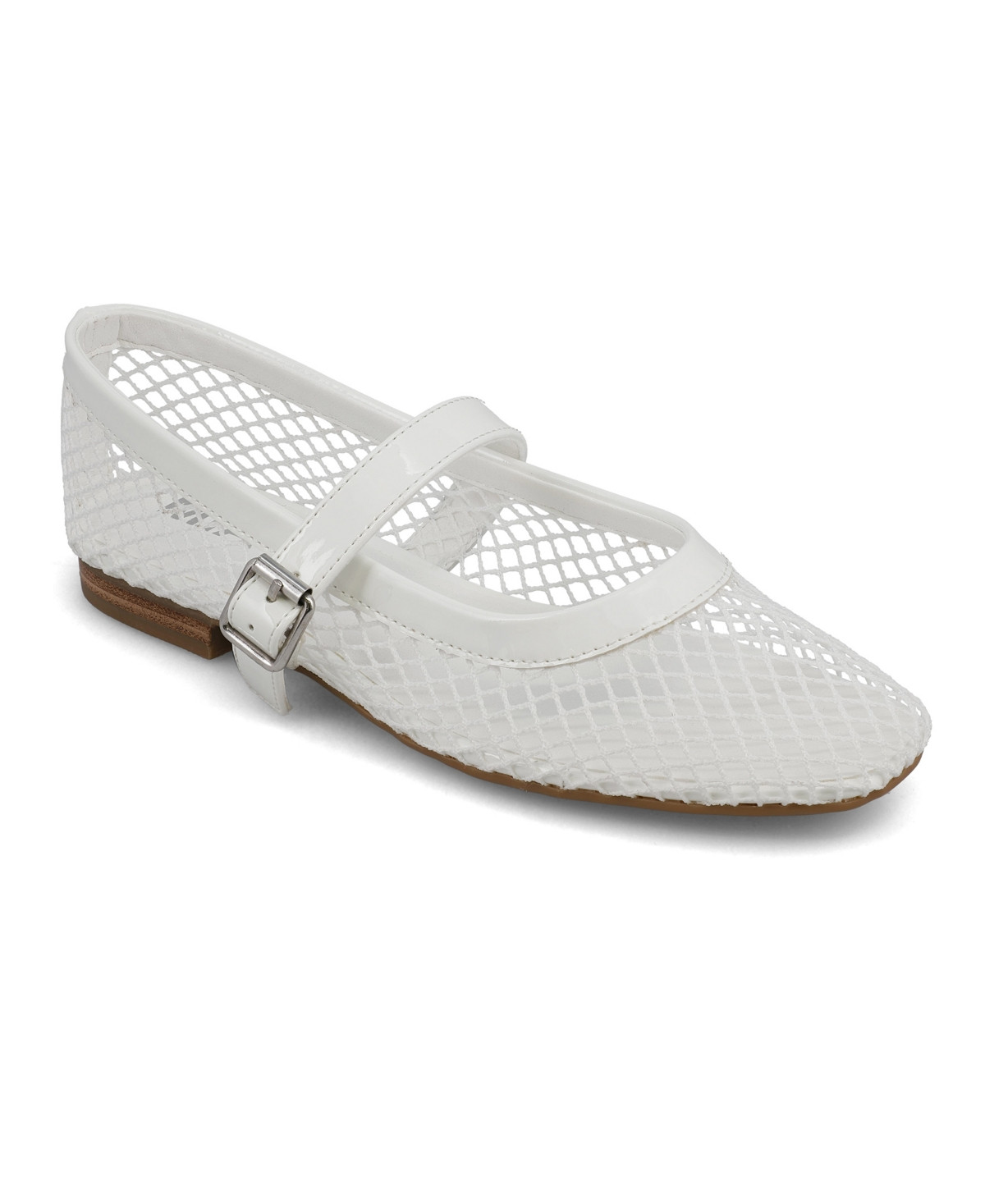 Mia Women's Rayza Mary-Jane Round Toe Flats - White | Macy's