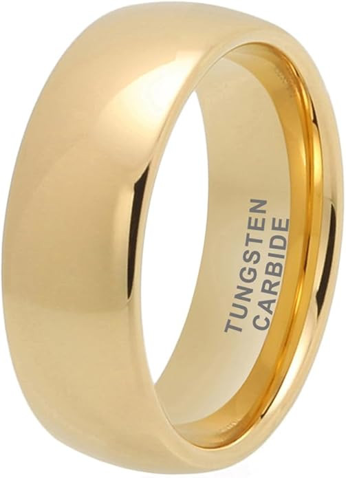 3mm 4mm 5mm 6mm 7mm 8mm 10mm Silver/Gold Tungsten Rings for Men Women Couple Fashion Jewelry Enga... | Amazon (US)