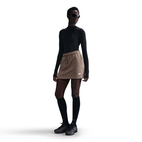 Women's Nike Sportswear Club Fleece Skirt XSmall Mink Brown/Htr/White | Scheels Sports