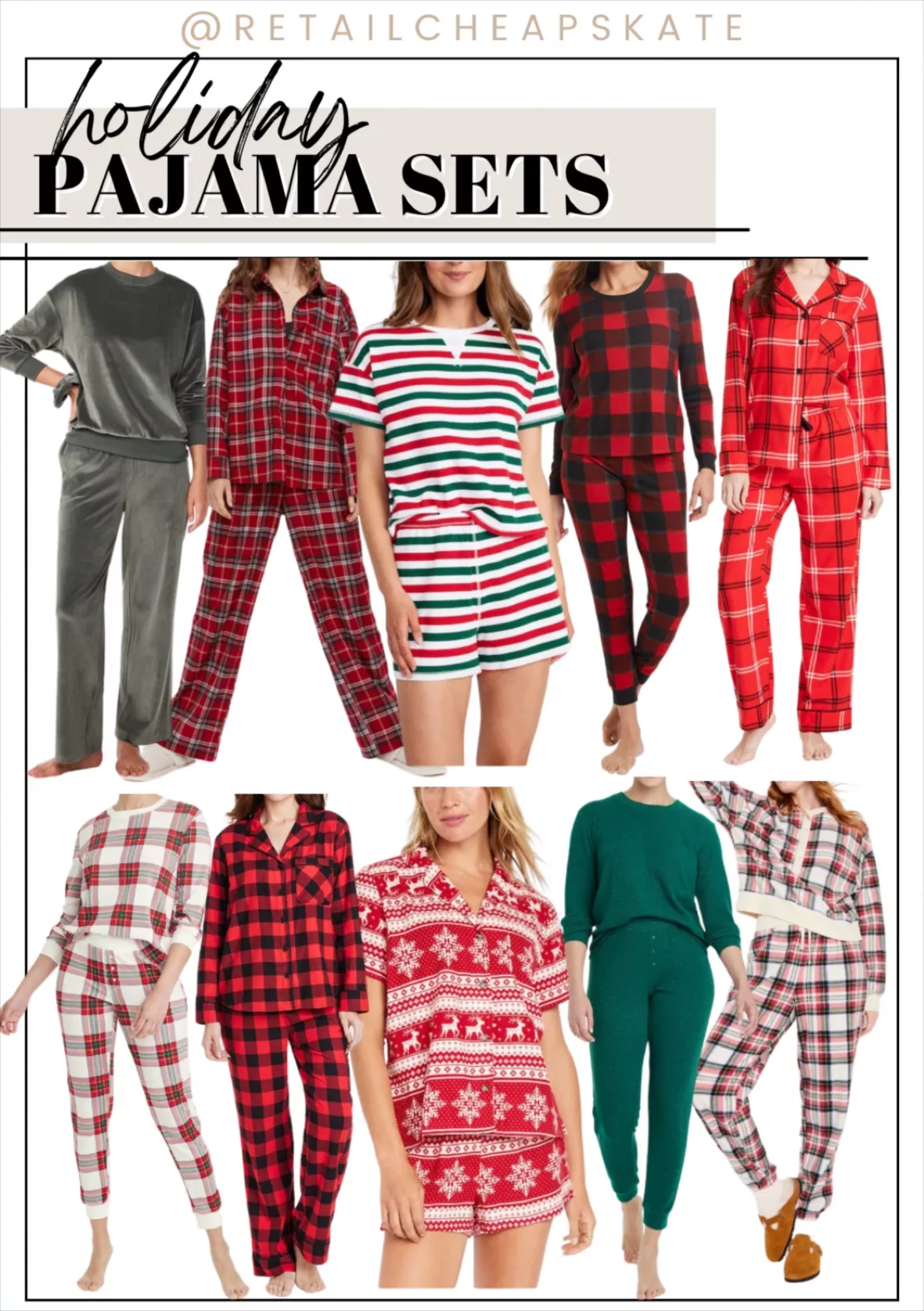 Plaid Pajamas - Red/checked - Ladies