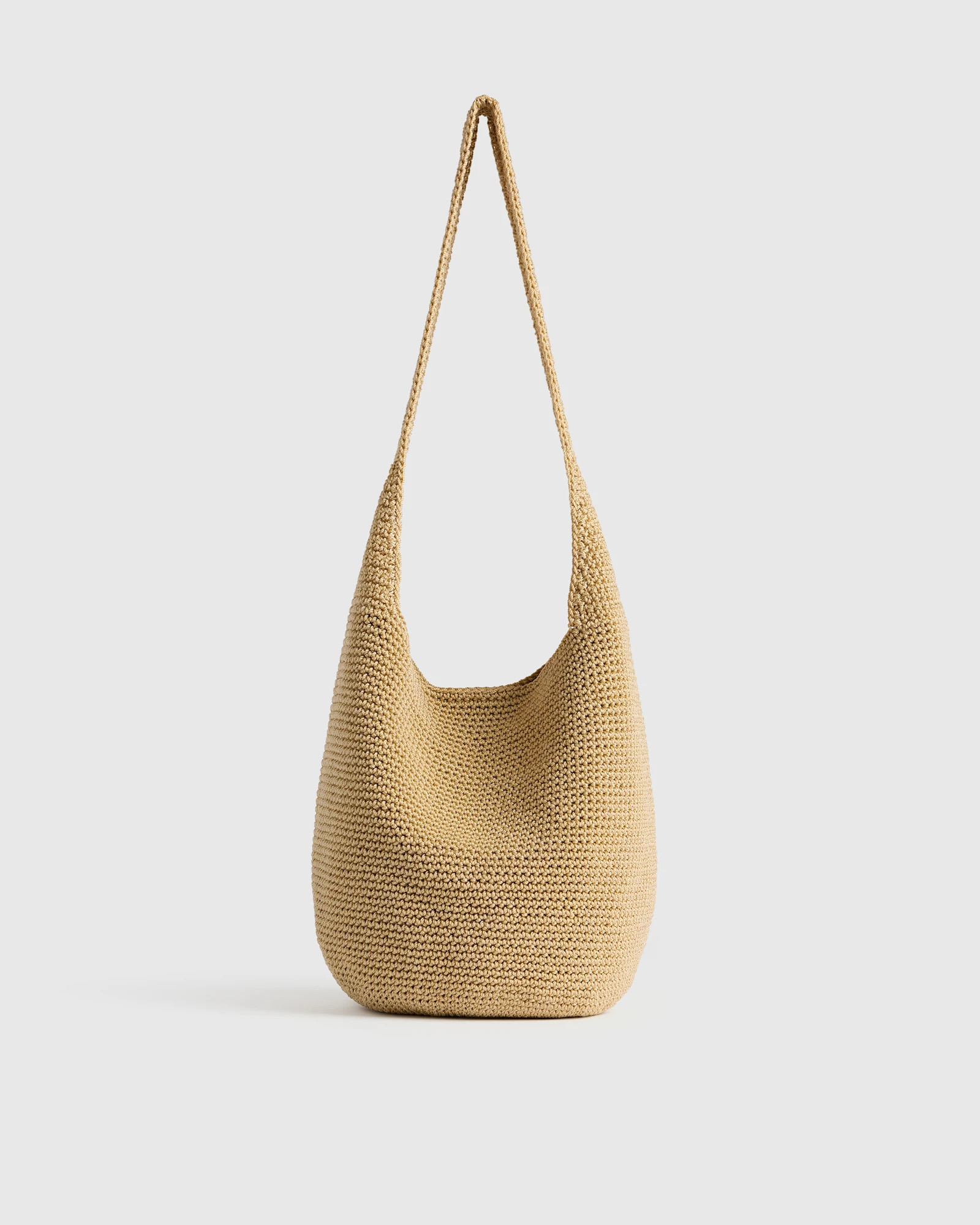 Quince | Women's Hand Crochet Hobo Shoulder Bag in Black, Recycled Polyester | Quince