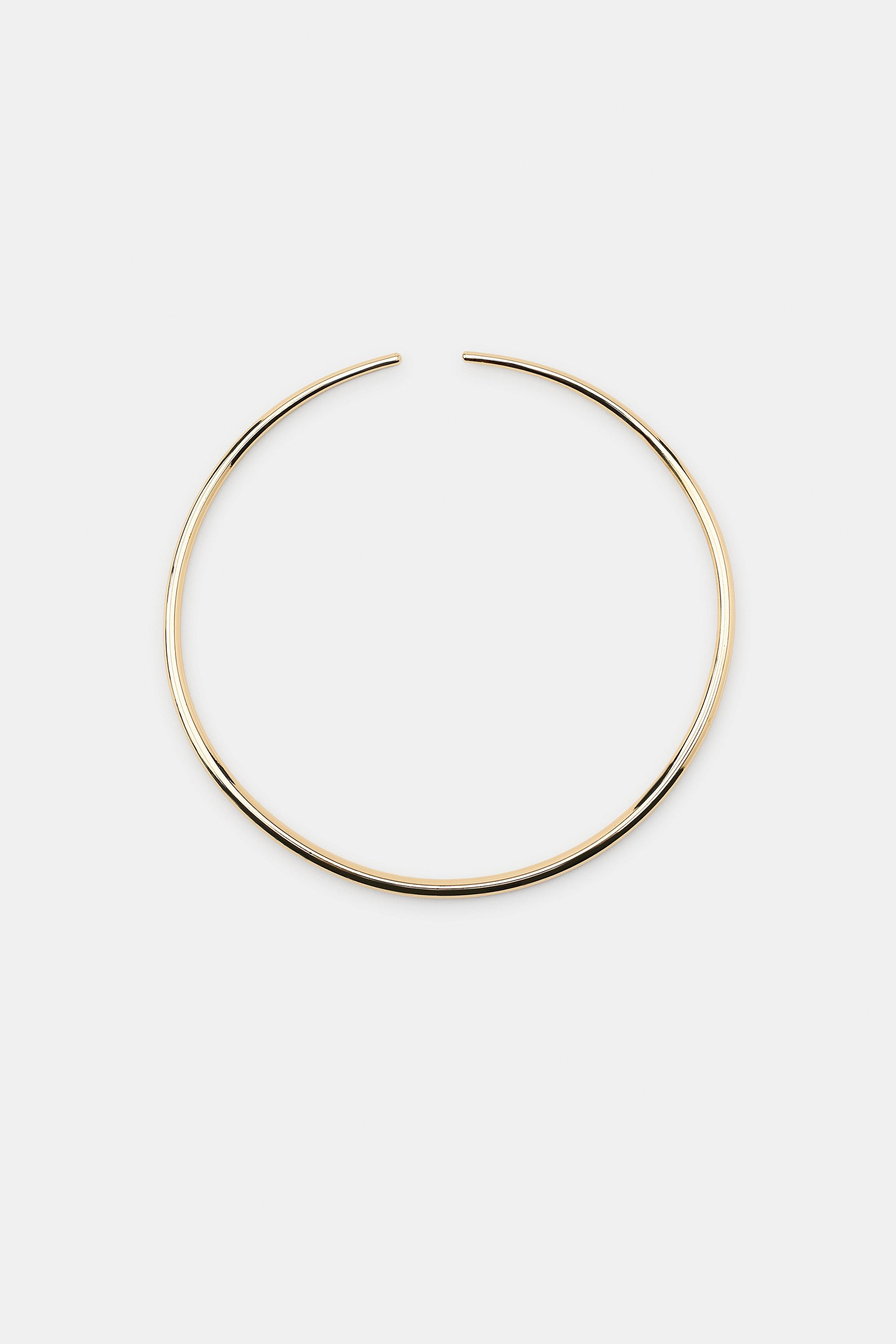 Malleable metal choker necklace. | Zara US