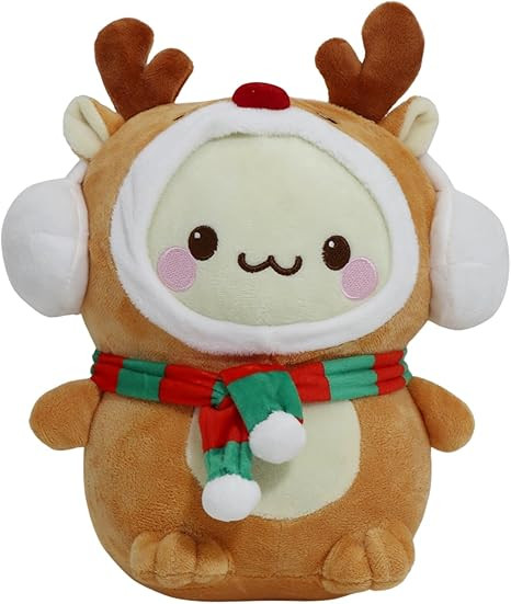 Christmas Deer Plush Toys, Stuffed Animal Plush Pillow, Christmas Plushies Toys for Birthday Part... | Amazon (US)