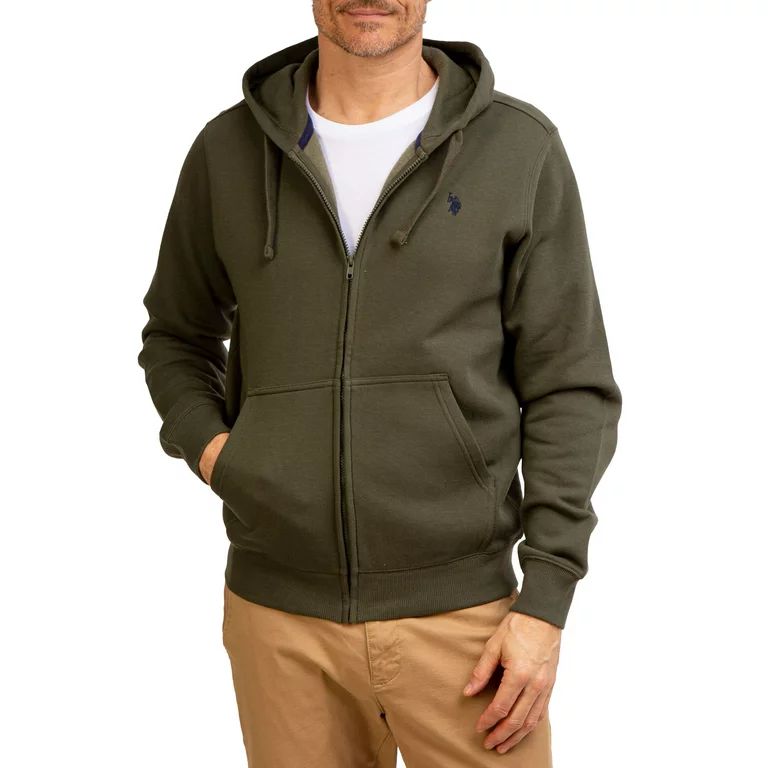 U.S. Polo Assn. Men's Fleece Full Zip Fleece Hoodie | Walmart (US)