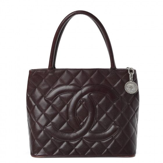 CHANEL Caviar Quilted Medallion Tote Bordeaux | FASHIONPHILE (US)
