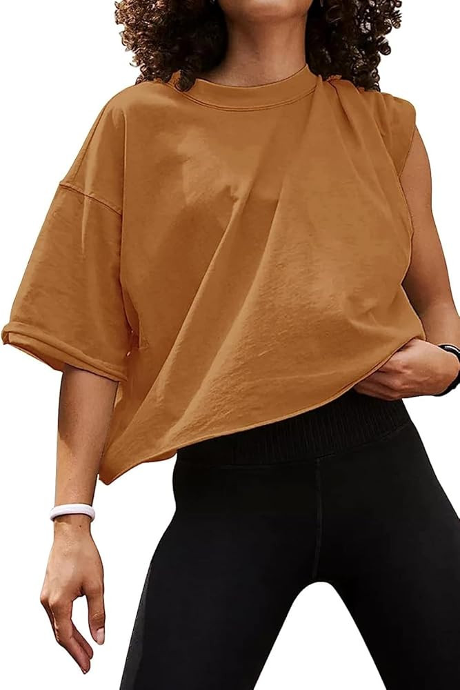 Carpetcom Workout Shirts, Oversized Crop Tops | Amazon (US)