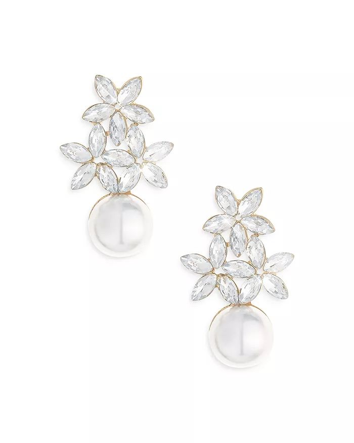 Best Day Floral Faux Pearl Earrings in 18K Gold Plate | Bloomingdale's (US)