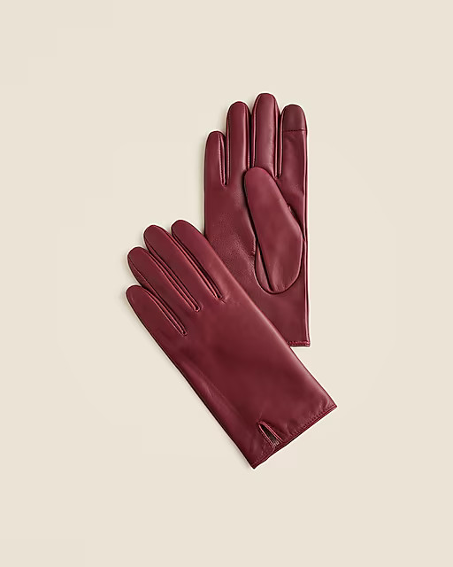 Leather tech-touch gloves | J. Crew US