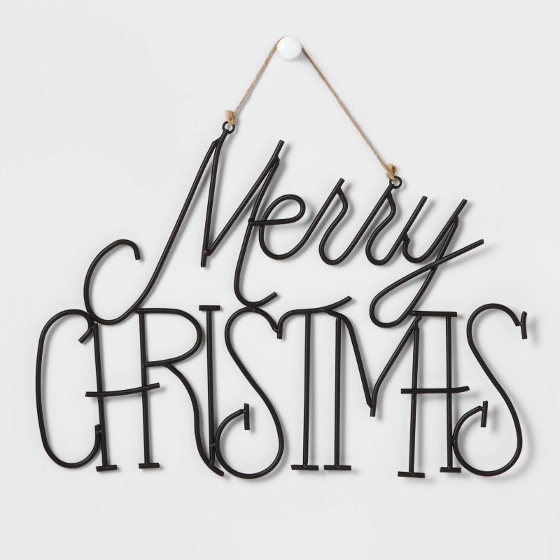 18" Wire 'Merry Christmas' Sign Black - Wondershop™ | Target