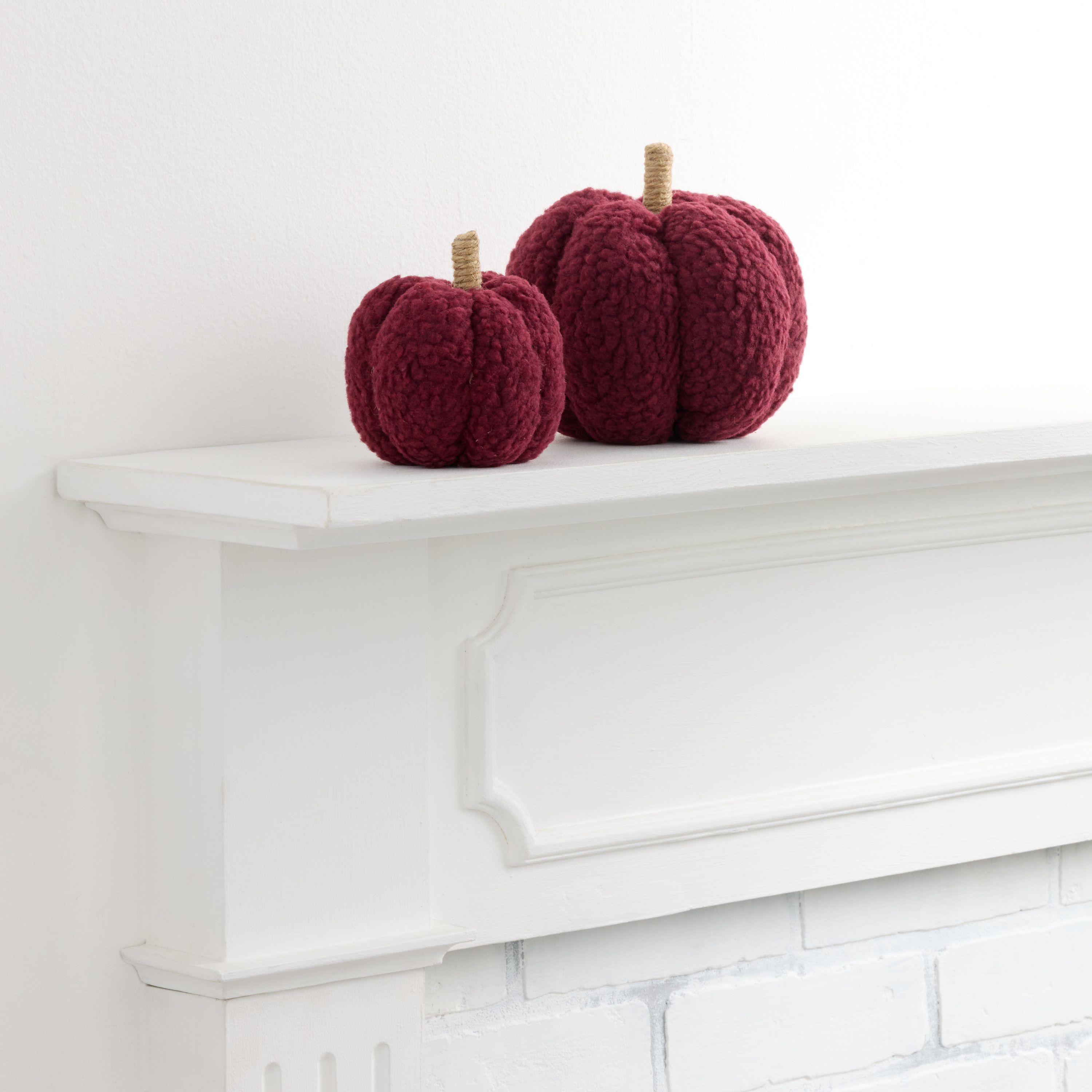 Marsala Red Boucle Pumpkin Decor | World Market
