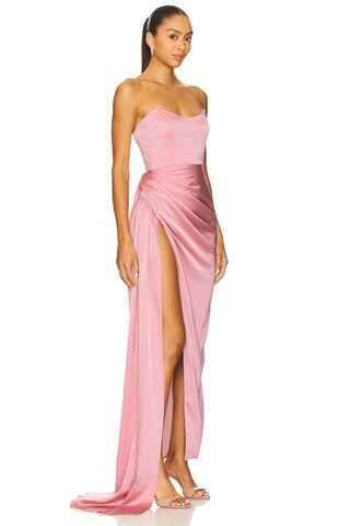 Katie May Bita Gown in Rose Quartz from Revolve.com | Revolve Clothing (Global)