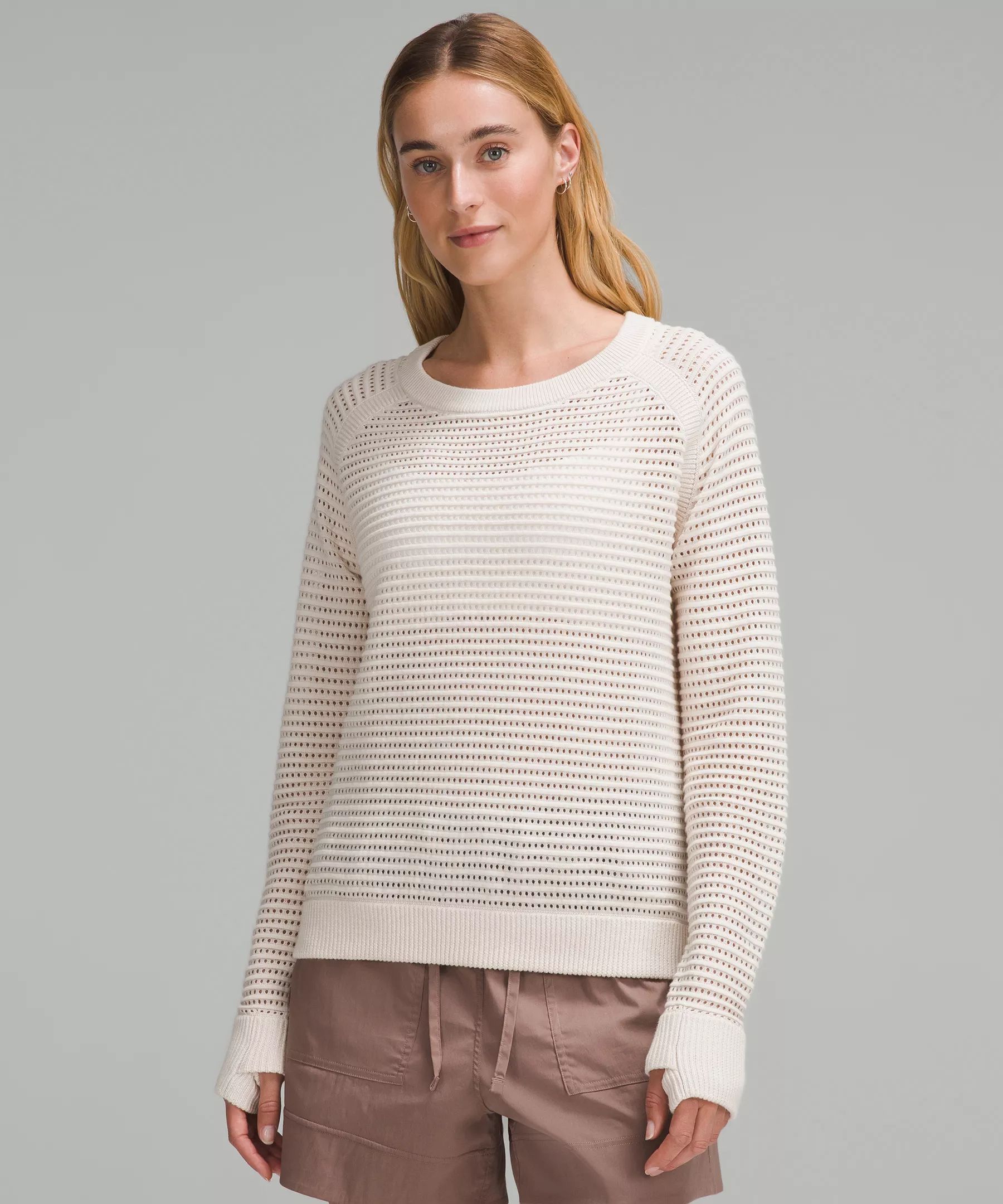 Pointelle-Knit Cotton Sweater | Women's Hoodies & Sweatshirts | lululemon | Lululemon (US)