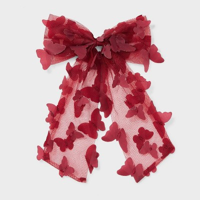 3D Butterfly Bow Hair Barrette - Wild Fable™ Maroon | Target