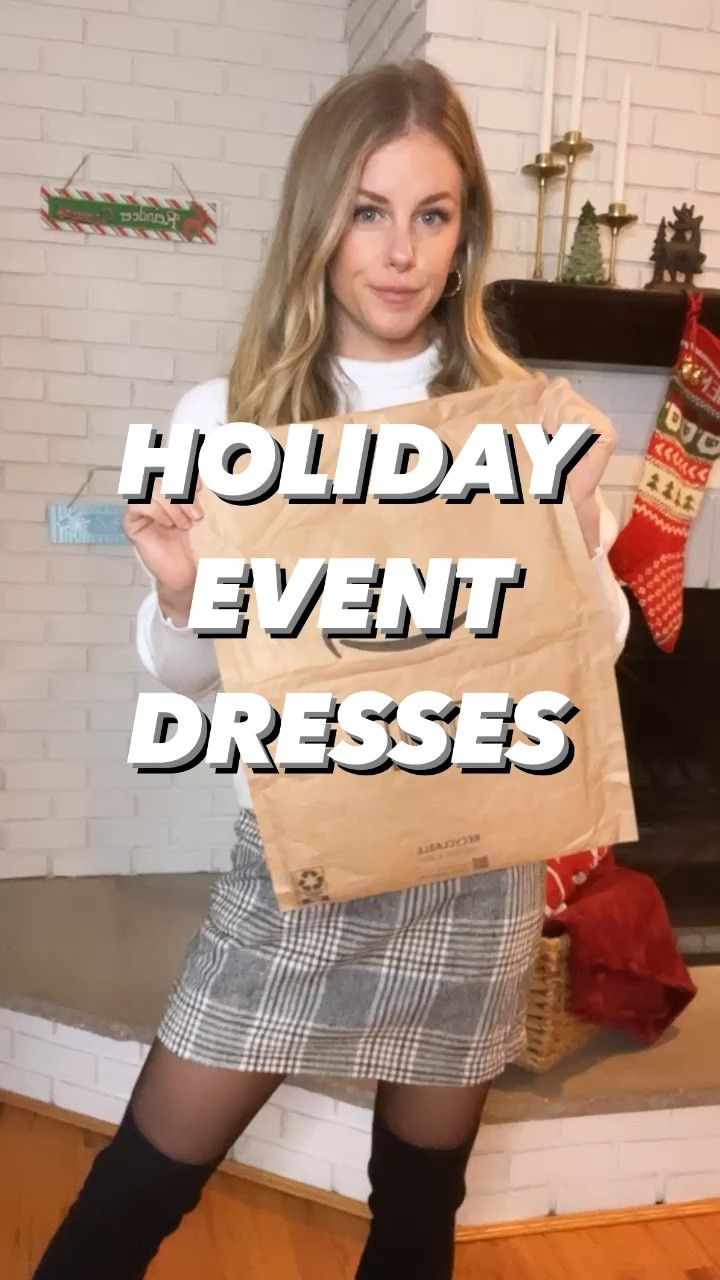 Holiday dresses that are gorgeous and perfect for your holiday parties or winter events. All 3 would be great wedding guest dresses! Wearing size small in all but would size up one in the red tulle dress! 

#LTKunder50 #LTKHoliday #LTKwedding