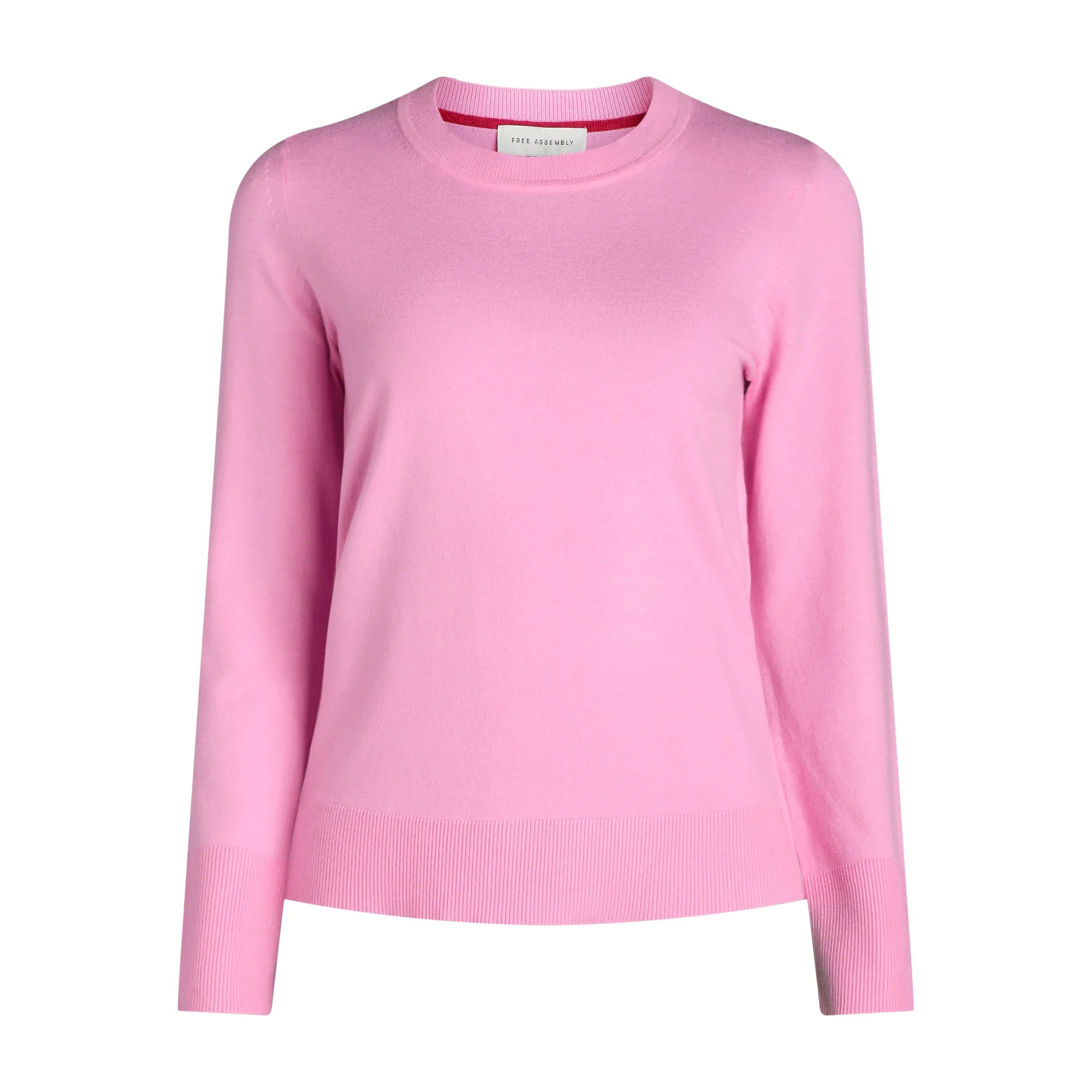 Free Assembly Women’s and Women's Plus Cozy Yarn Crewneck Sweater with Long Sleeves, Lightweigh... | Walmart (US)