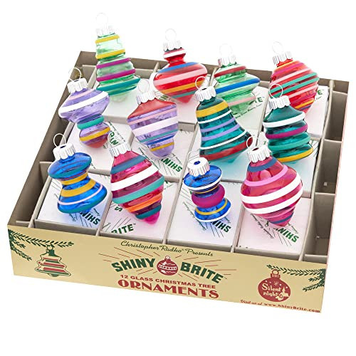 Shiny Brite Vivid Vintage 12 Count 1.75", Decorated Shapes | Amazon (US)